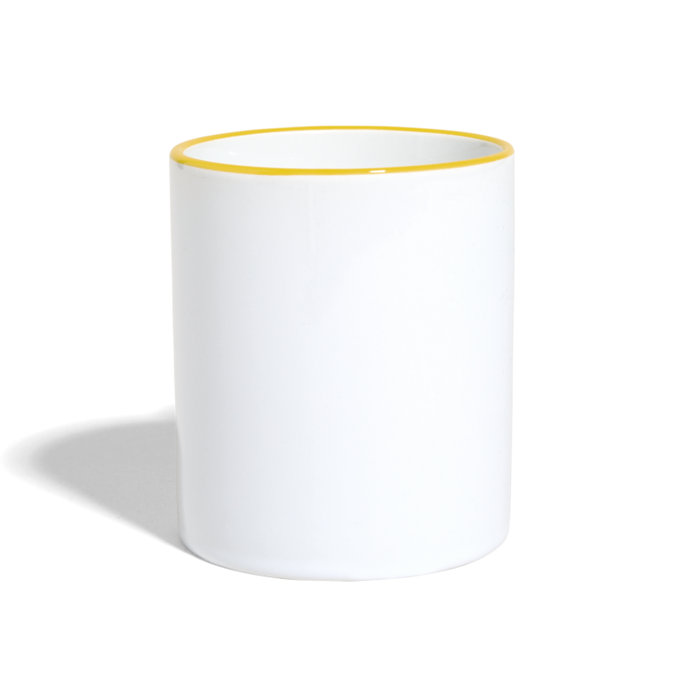 Contrasting Mug - white/yellow