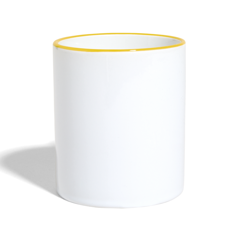 Contrasting Mug - white/yellow