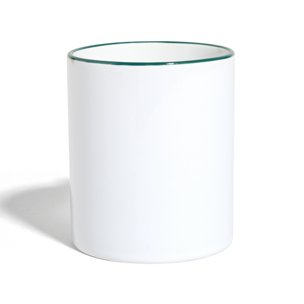 Contrasting Mug - white/dark green