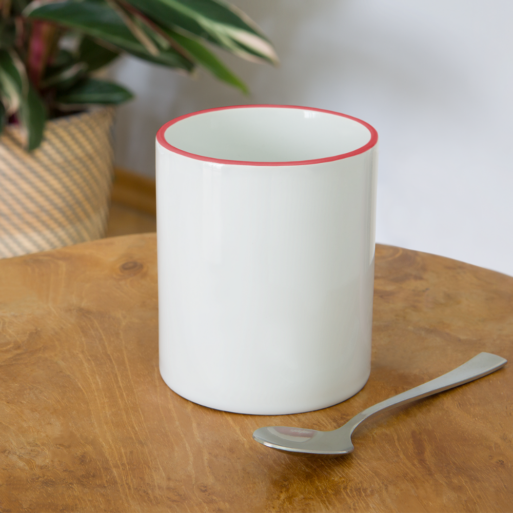 Contrasting Mug - white/red