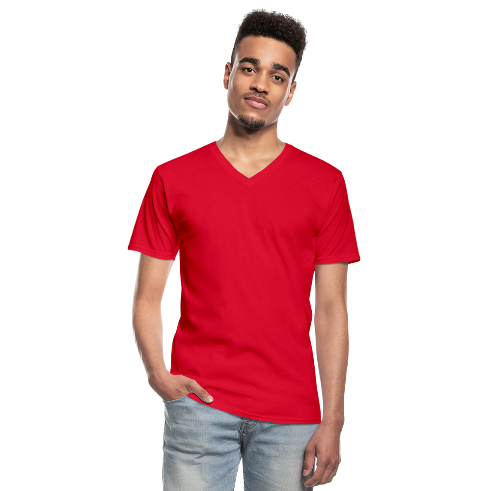 Men's V-Neck T-Shirt - red