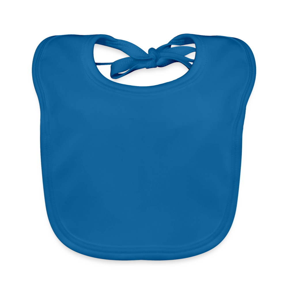 Baby Organic Bib - peacock-blue