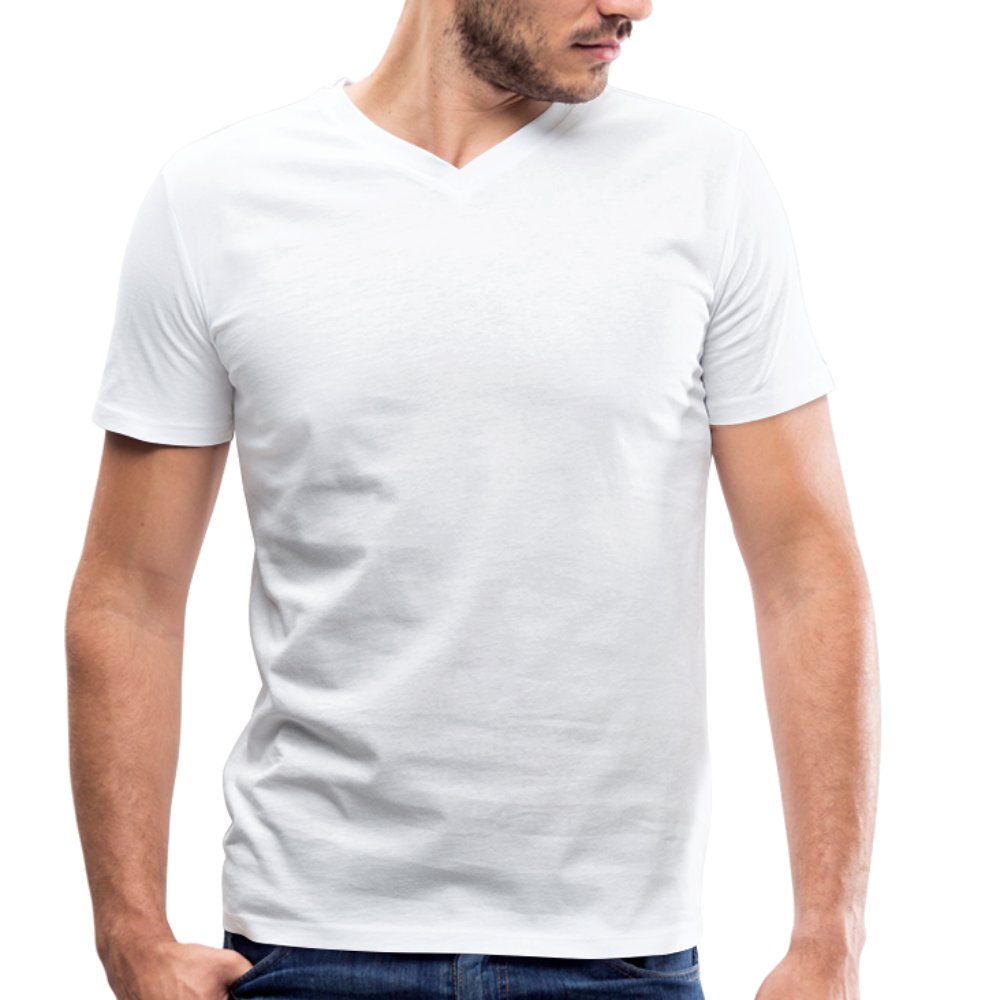 Men's Organic V-Neck T-Shirt - white