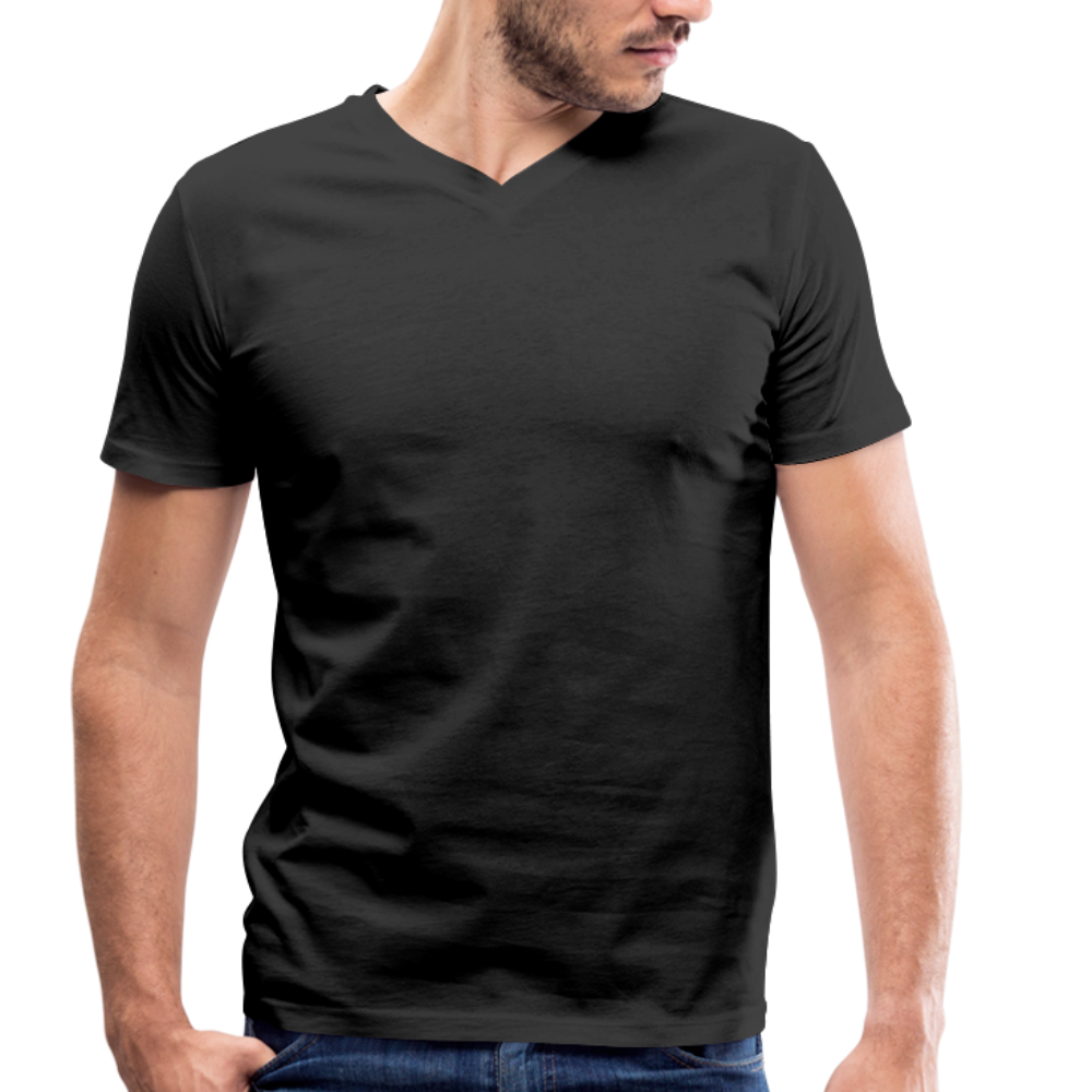 Men's Organic V-Neck T-Shirt - black